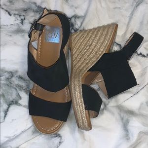 Dolce Vita black wedged sandals